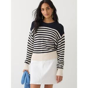 J.Crew Navy & Cream Striped Oversized Sweater – Size L